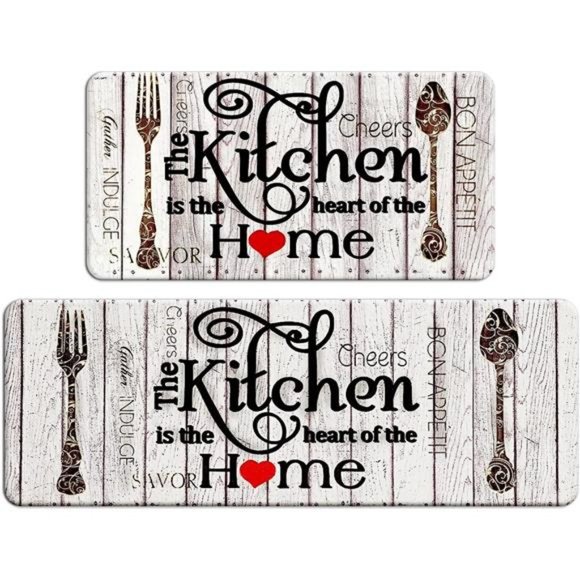 Kitchen Mats Sets 2 Piece, Memory Foam & Waterproof Kitchen Rugs NWT - Picture 1 of 6